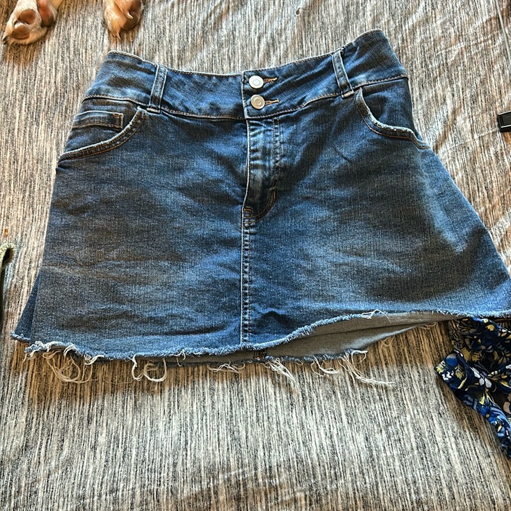 No Boundaries Blue Denim Skirt